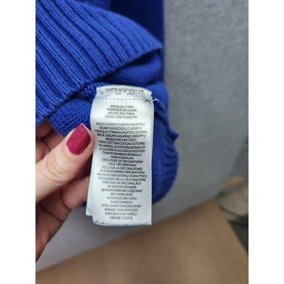 Polo Ralph Lauren Mens Blue Half-Zip Sweater XXL 100% Cotton Ribbed Collar & Cuf - Picture 5 of 7